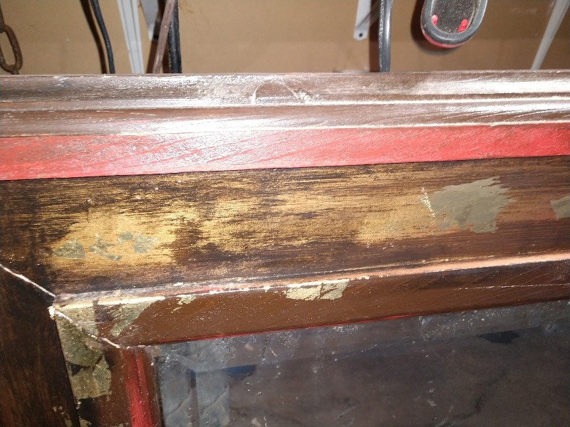 Wood Frame Old Mirror