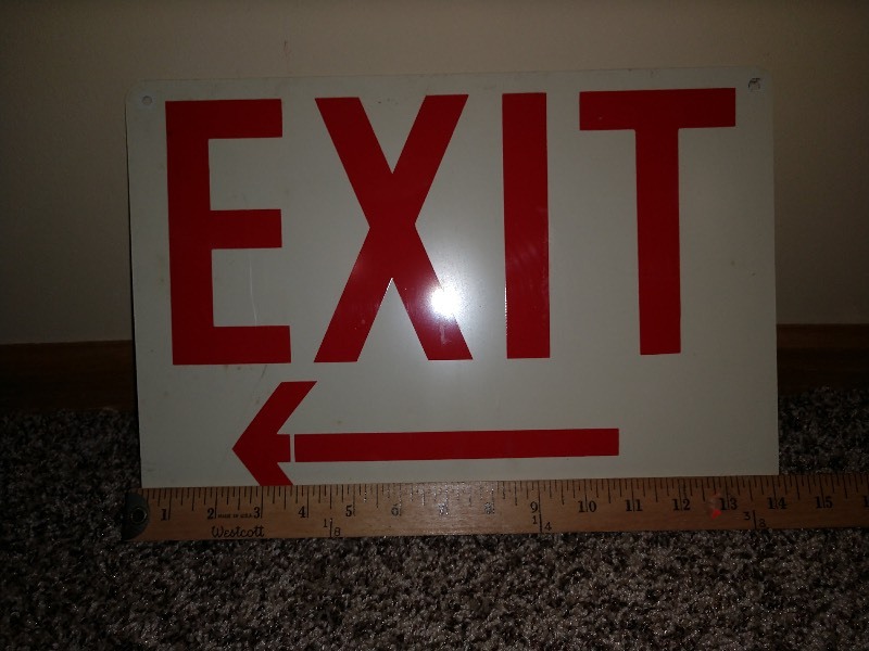 EXIT (Left) Sign