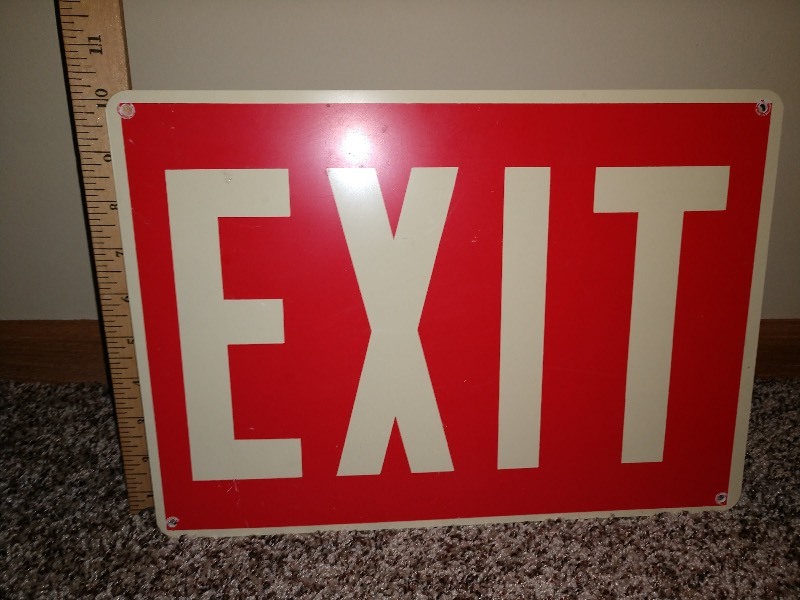 Red EXIT Sign