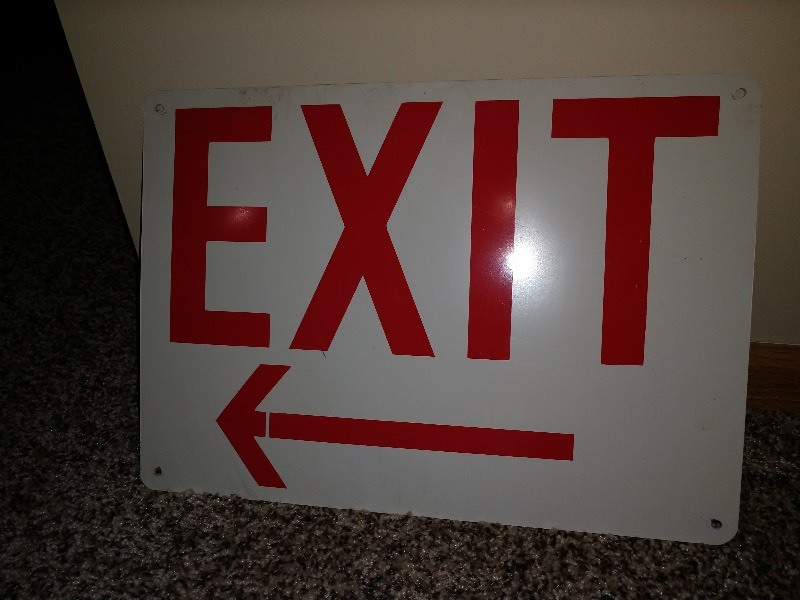 EXIT (Right) Sign