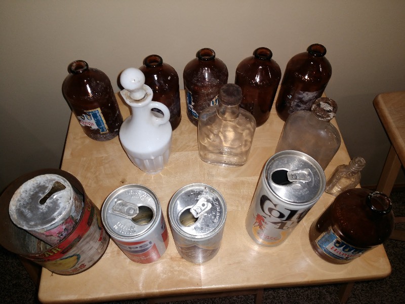 Vintage Cans and Bottles