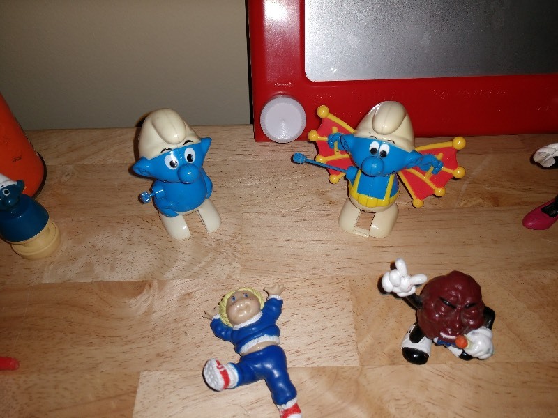 Vintage Pringles Can and Vintage Collectible Toys