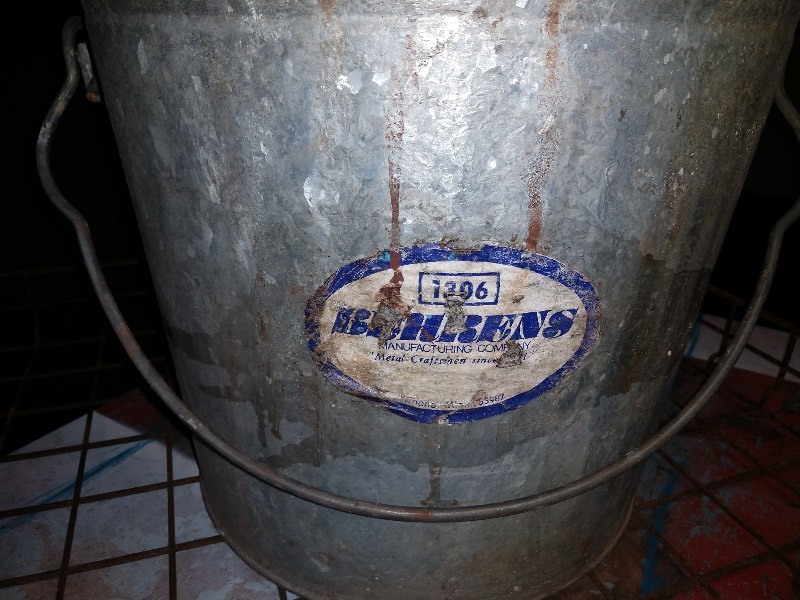 Galvanized Bucket and Wire Basket