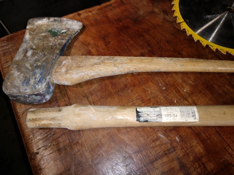 Ax, Ax Handle, Saws, Sledgehammer Head and Circular Saw Blade