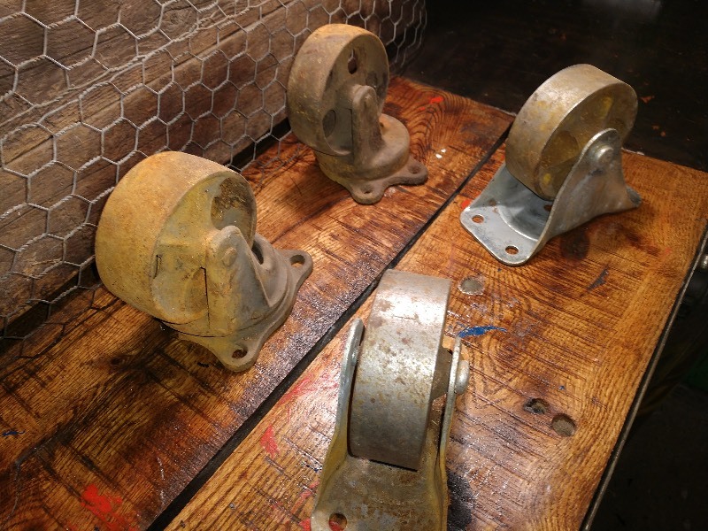 Vintage Cast Iron Casters