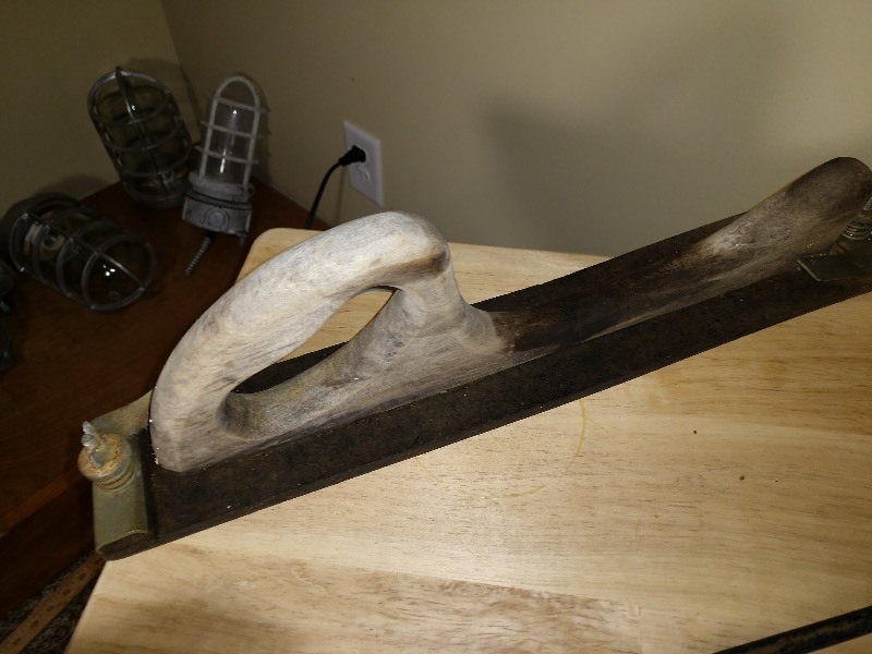 Antique Hand Sander w Wood Handle, Cast Iron Fire Place Shovel and Saw