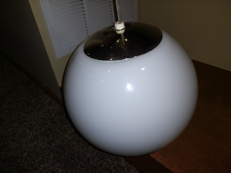 Antique Milk Glass Globe Light