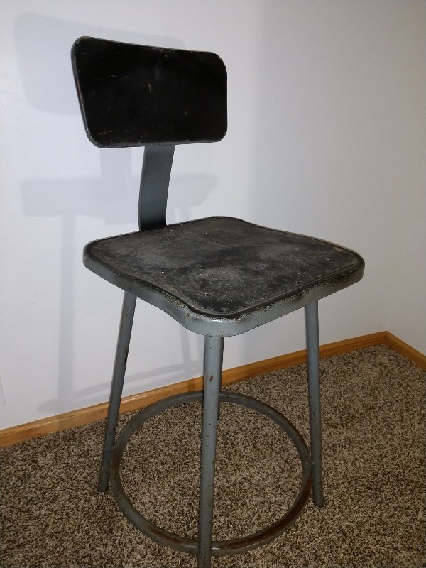 Adjustable Back Drafting Stool
