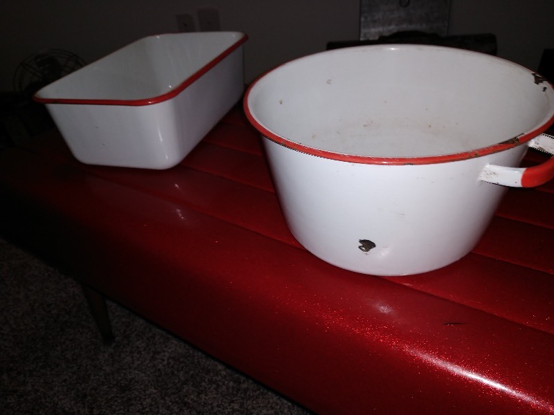 Primitive Porcelain Enamel Cookware