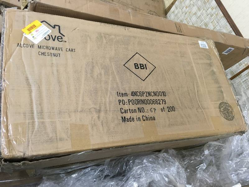 Alcove Microwave Cart- Chestnut, MSRP $119.99