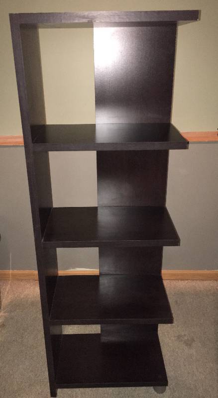 Modern display shelf ebony finish