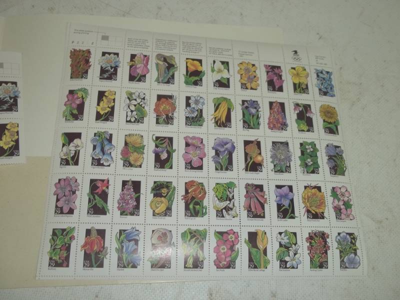 Full Sheet of Wildflower Stamps