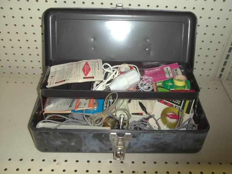 Tool Box with Electronic supplies