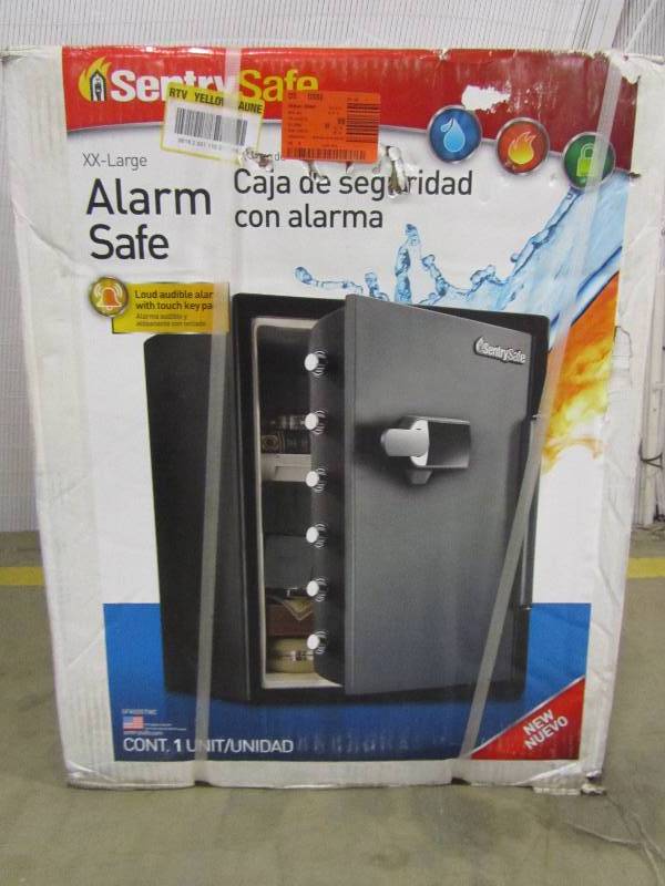 lot 49 image: SentrySafe 2.0 cu. ft. Steel Fire and Water Resistant Alarm Safe with Electronic Touch Lock, Black