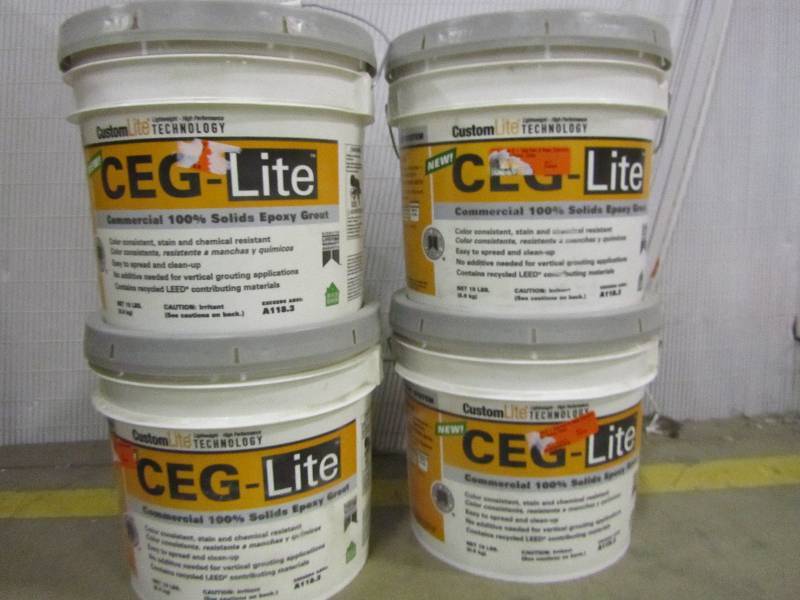 lot 65 image: CEG-Lite 2 - Gal Part B Base Commercial Epoxy Grout, Clear (x4)