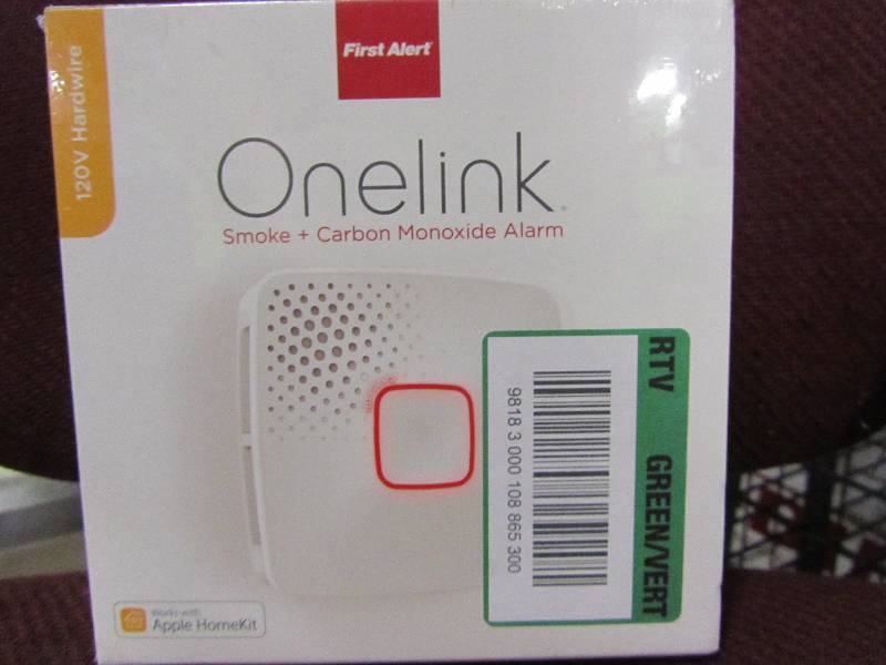 lot 75 image: Onelink Wi-Fi Smoke  Carbon Monoxide Alarm, Hardwired, Apple HomeKit-enabled