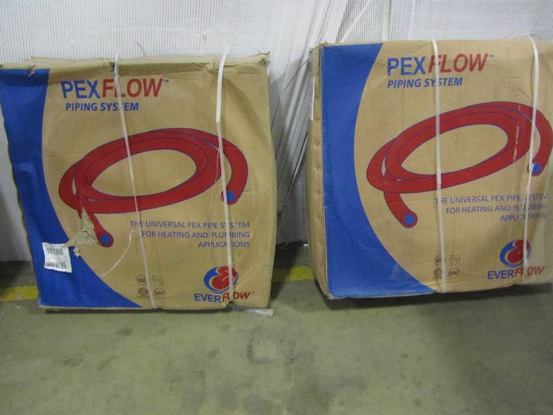 lot 89 image: Pexflow Oxygen Barrier O2 PEX Tubing - PFR-R34500 34 Inch X 500 Feet Tube Coil for Potable Water EVOH PEX-B Residential & Commercial Radiant Floor Heat & Cold Plumbing Application (Red) (x2)
