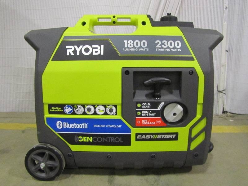 lot 2 image: Ryobi Bluetooth 2,300-Watt Super Quiet Gasoline Powered Digital Inverter Generator