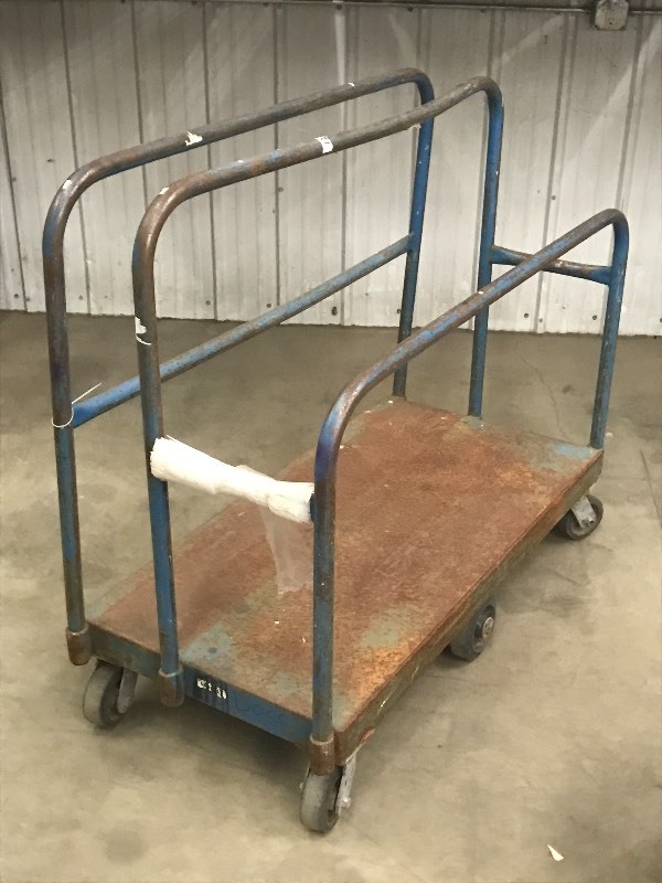 lot 12 image: Heavy Duty Rolling Material Cart, 4...