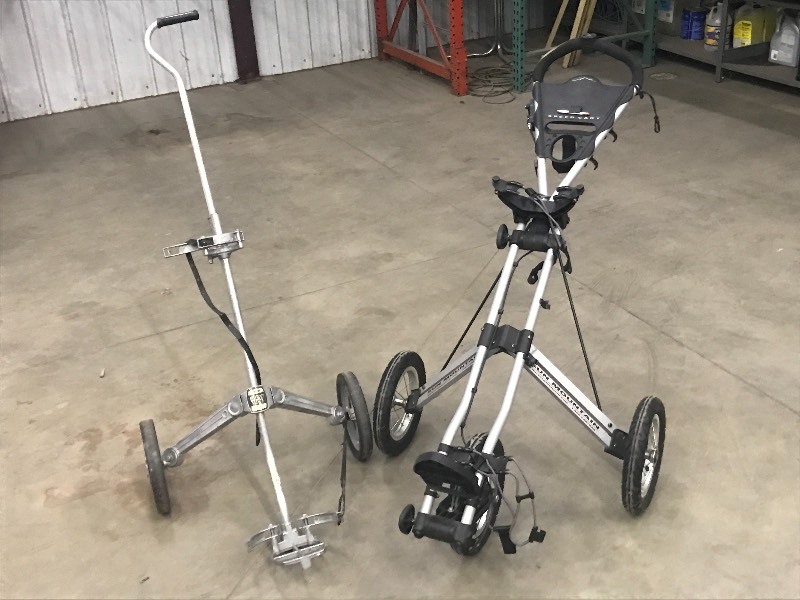 lot 15 image: Lot Of (2) Golf Bag Caddies ...