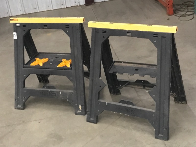 lot 29 image: (2) Portable Folding Saw Horses ...