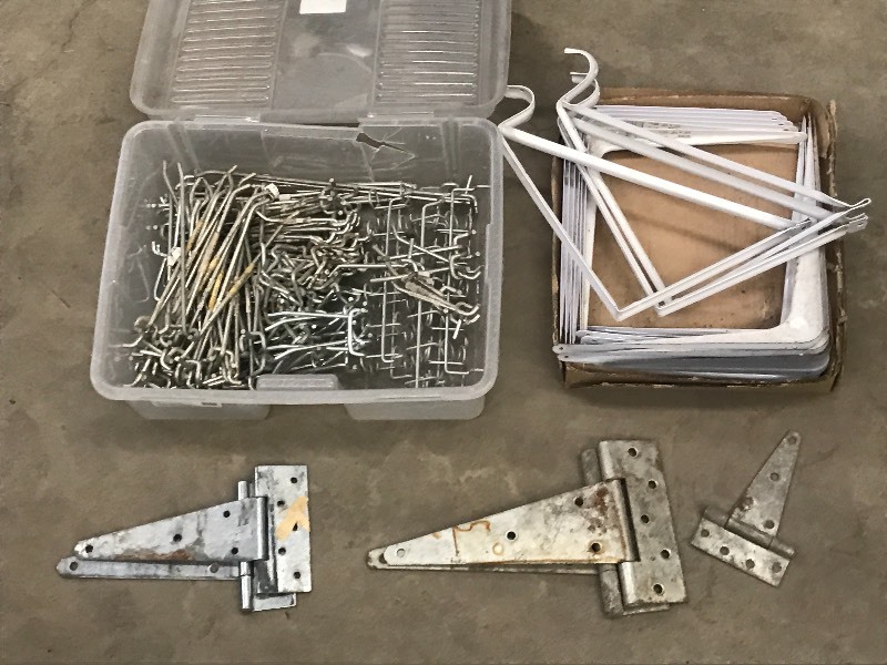 lot 61 image: (2) Boxes Of Assorted Shelf Bracket...