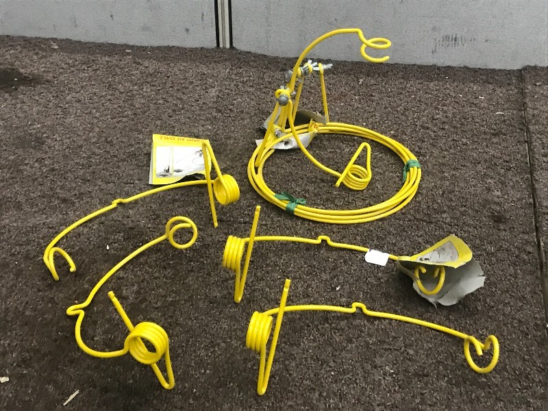 lot 91 image: Lot Of Assorted Ice Fishing Rod Hol...