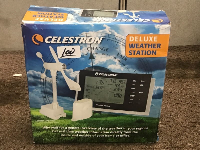 lot 100 image: Celestron Deluxe Weather Station ...