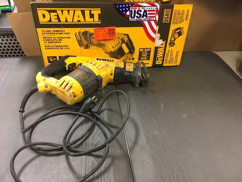 DeWalt 12 Amp Compact Reciprocating Saw in working conditions
