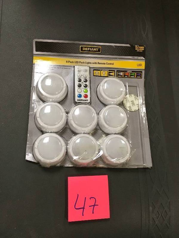 Defiant 8 Pack LED Puck Lights with Remote Control
