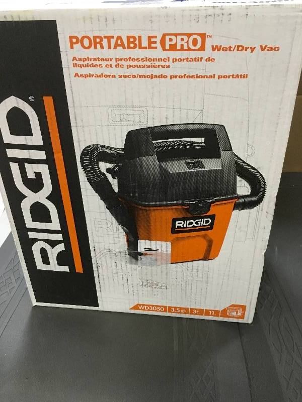 Ridgid Portable Pro WetDry Vac open box never used