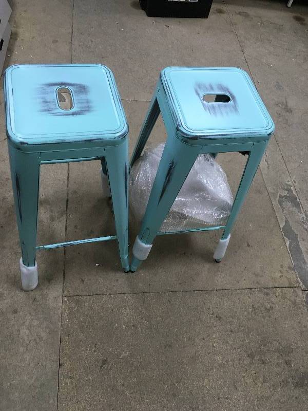 OSP Designs BRW3030A4-ASB Bristow 30 Antique Metal Barstool, Antique, Lot of 2