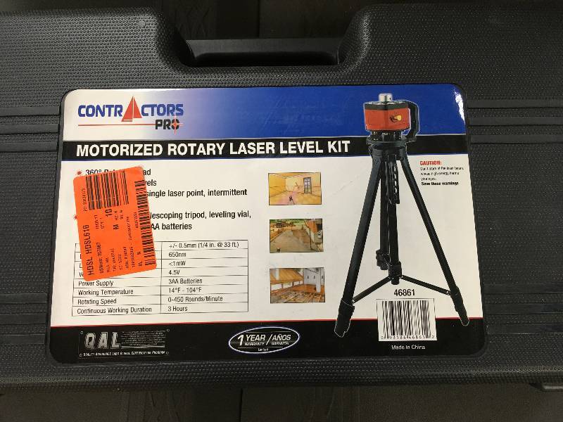 Contractors Pro Motorized Rotary Laser Level Kit