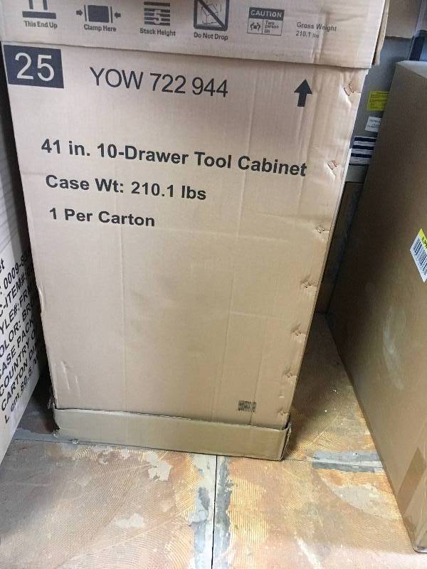 Husky 41 in. 10-Drawer Tool Cabinet open box never used