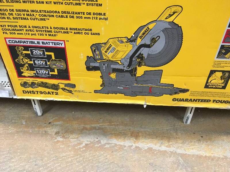 DEWALT FLEXVOLT 120-Volt MAX Lithium-Ion Cordless 12 in. Double Bevel Sliding Brushless Miter Saw Kit with (2) Batteries 6Ah