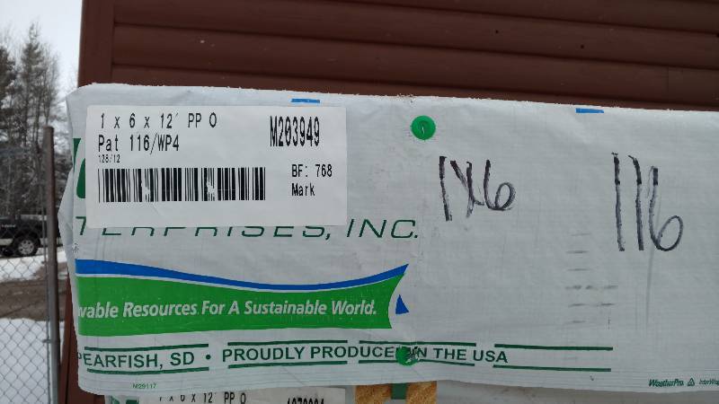 lot M203949 image: 1x6x12 Ponderosa Knotty Pine Reversible Tongue and Groove Outs