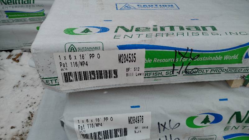 lot M204535 image: 1x6x16 Ponderosa Knotty Pine Reversible Tongue and Groove Outs