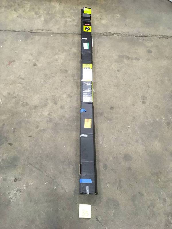 lot 35 image: Delta 48 in. to 60 in. Contemporary Sliding Shower Door Track Assembly Kit in Chrome (Grey) open box never used
