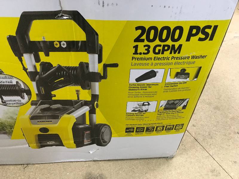 lot 3 image: Karcher 2000 PSI 1.3 GPM Premium Electric Pressure Washer Open box never used