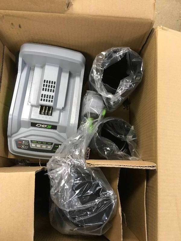 lot 44 image: EGO Power Backpack Blower, 600 CFM Cordless Backpack Blower open box never used