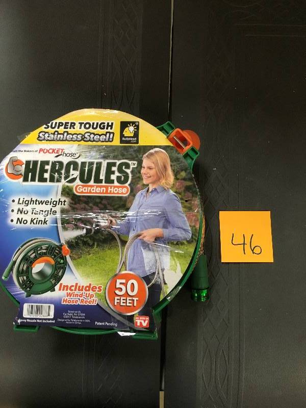lot 46 image: As Seen On TV Hercules 50 Garden Hose open box never used