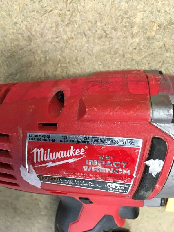 lot 61 image: Milwaukee 12 Impact Wrench