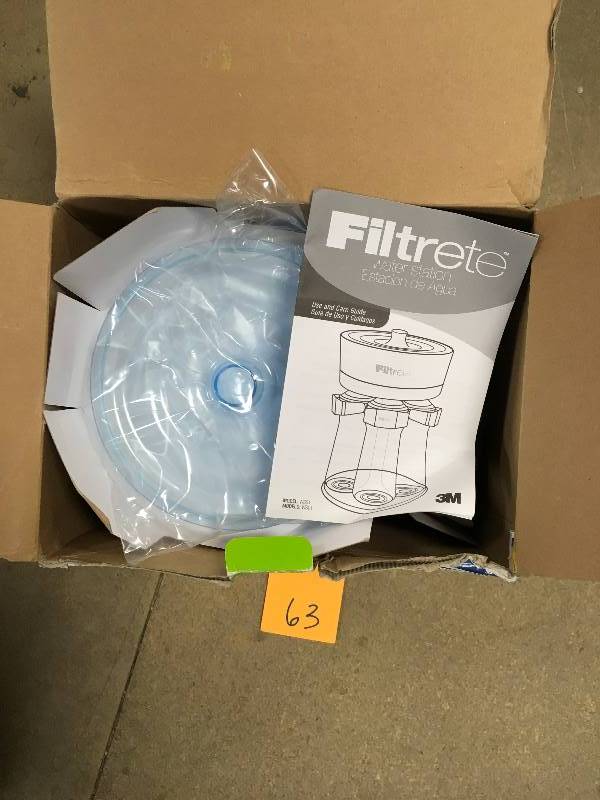 lot 63 image: Filtrete 3M Filtrete Water Station System WS01-WH-BTL open box never used
