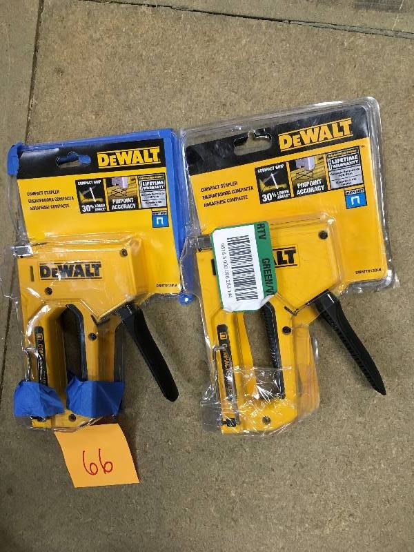 lot 66 image: DeWalt Compact Staplers - Lot of 2