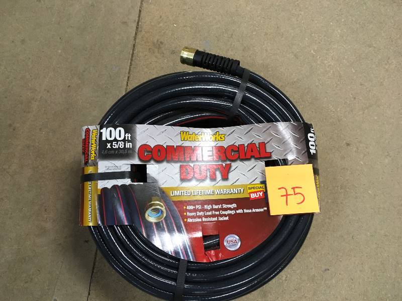 lot 75 image: WaterWorks 100 Ft. Commercial Duty Garden Hose