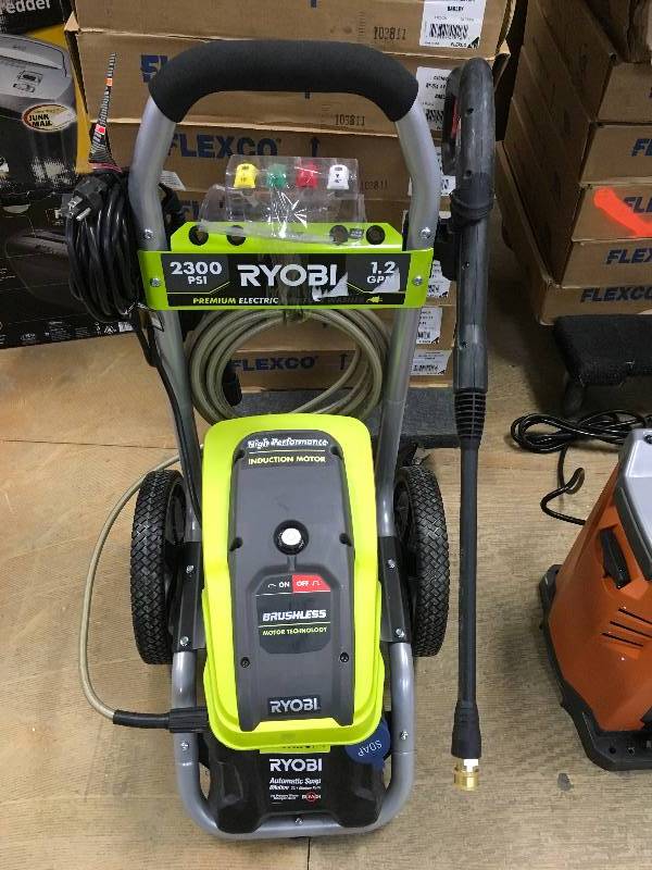 lot 114 image: Ryobi 2,300-PSI 1.2-GPM High Performance Electric Pressure Washer in like New working conditions