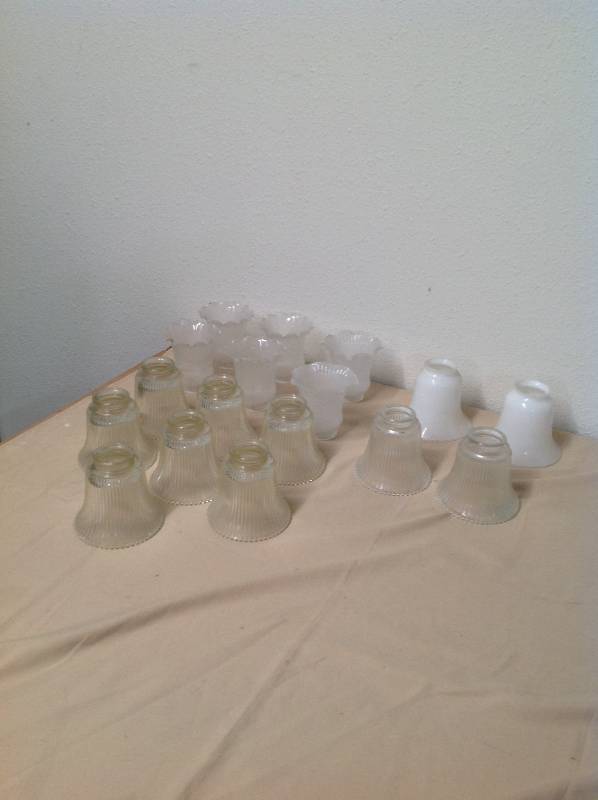 lot 43 image: Five Styles of Glass Globes - 17 Globes Total