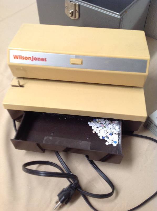 lot 62 image: Office Supplies - 3 Hole Punch, Metal File Box, Surge Protected, Drawer Organizer