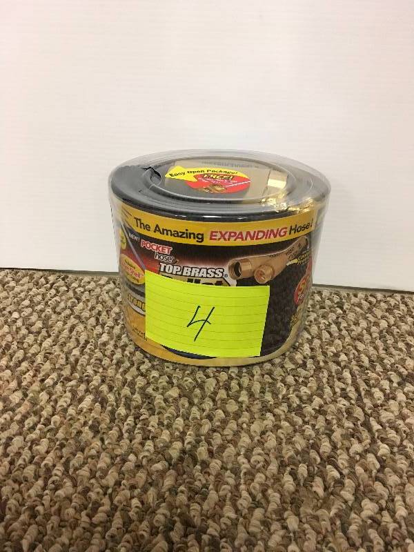 lot 4 image: Pocket Hose 8703-12 Telebrands 50 Ft. Black Pocket Hose open box never used