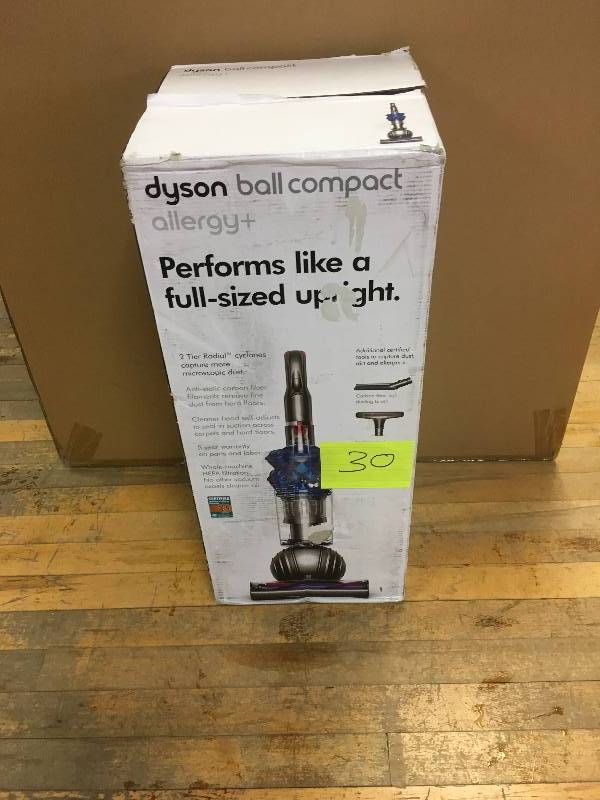 lot 30 image: Dyson Ball Compact Allergy Upright Vacuum with Bonus Accessories, Blues open box never used